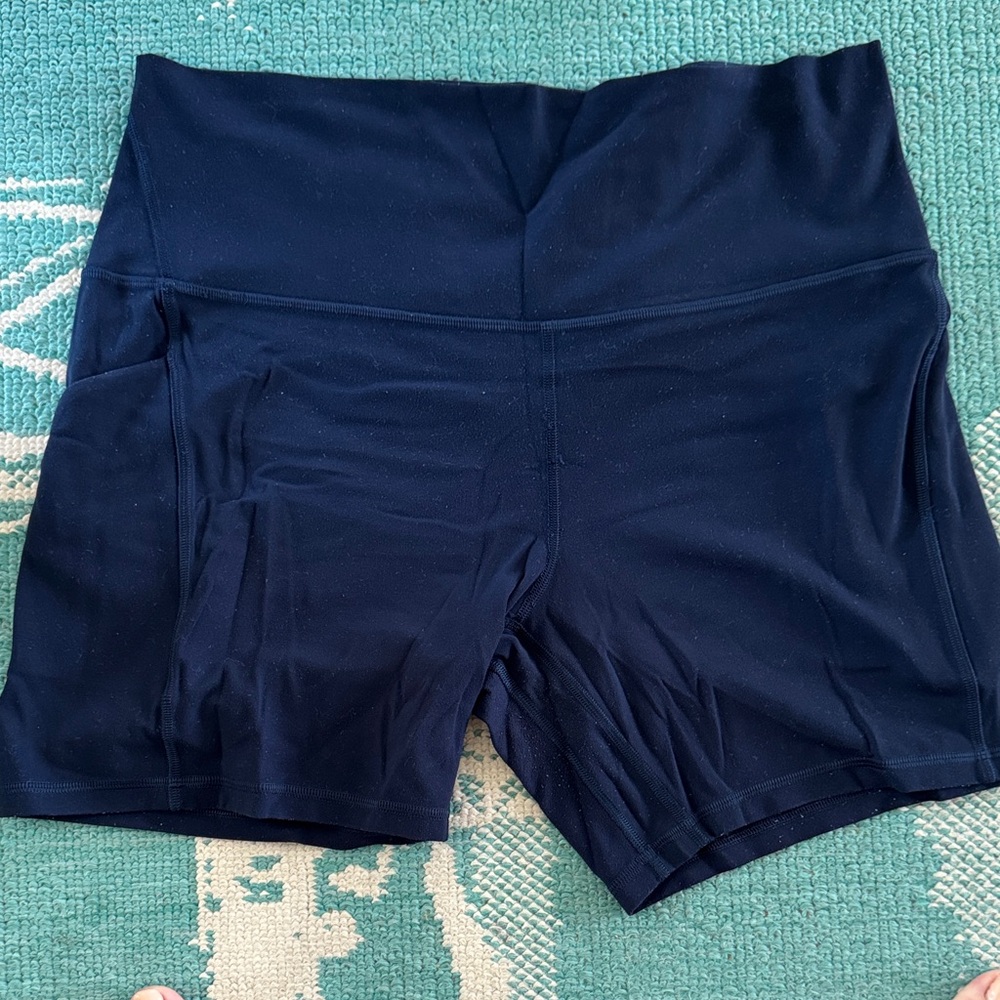 Lululemon Athletica navy blue spandex Shorts